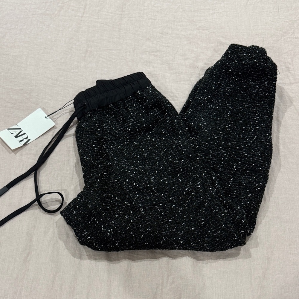 Zara Black Speckled Joggers